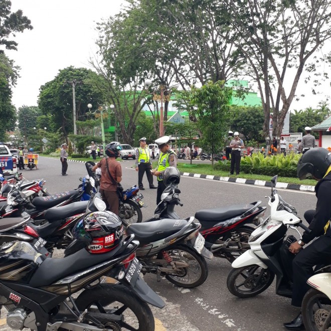 Operasi Zebra yang dilaksanakan di Taman Jomblo, Kota Jambi, pada hari terakhir.