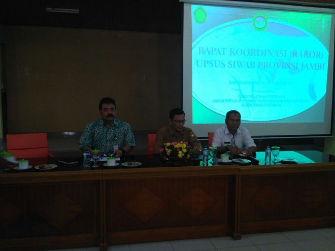 Saat pembukaan rakor di BPP Jambi (28/11).