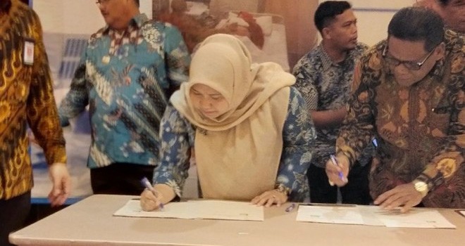 Bupati Masnah saat MoU dengan Kemenkes.
