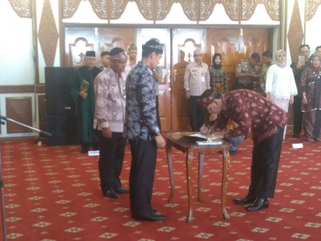 Pelantikan M Dianto sebagai Sekda Provinsi Jambi.