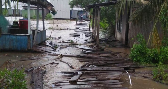 Banjir rob di Tanjabtim.