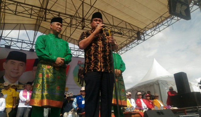 Mantan Gubernur Jambi Hadiri Deklarasi Fasha-Maulana.