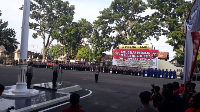 Amankan Natal dan Tahun Baru, Polda Jambi Gelar Pasukan Operasi Lilin Siginjai 2017