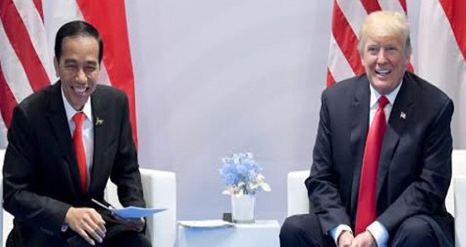 Jokowi dan Donald Trump.