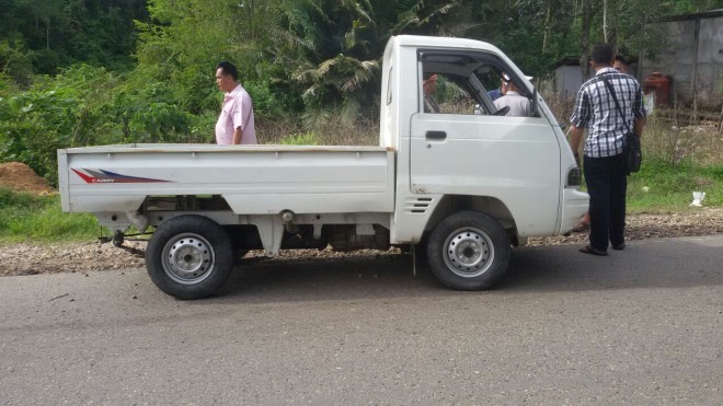 Aan si Spesialis Pencurian Mobil saat diamankan Polisi. 
