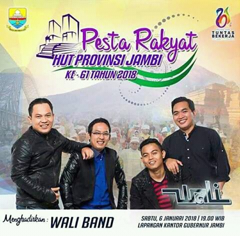 Wali Band Bakal Hibur Masyarakat Jambi.