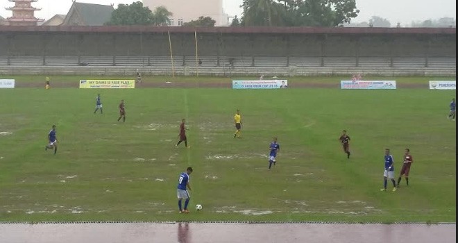 Laga Gubernur Cup PS Kerinci menhadapi PS Tanjab Timur.