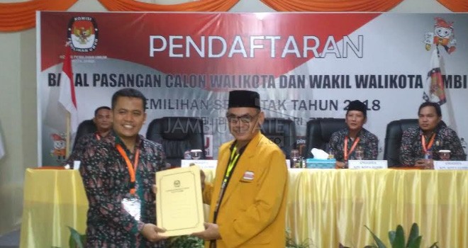  Pendaftaran Bakal Calon Walikota dan Wakil Walikota Jambi 2018.