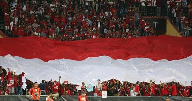 Suporter Timnas Indonesia.