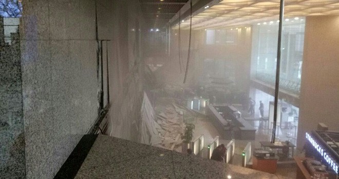 foto kondisi lantai Mezzanine Tower II Bursa Efek Indonesia (BEI)