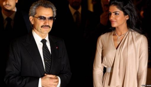 Pangeran Alwaleed bin Talal dan istrinya, Amira. Foto: BBC.com