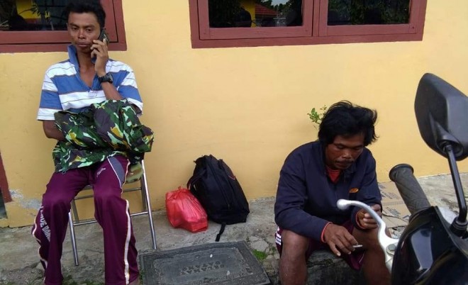 Dua nelayan asal Jambi Joko Pitono (34) dan Yusuf (28). Foto : Ist