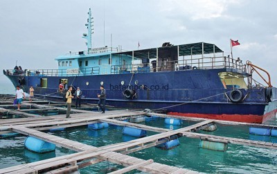 Ilustrasi kapal asing yang beroperasi di Indonesia (Dok.Batam Pos/JPG)