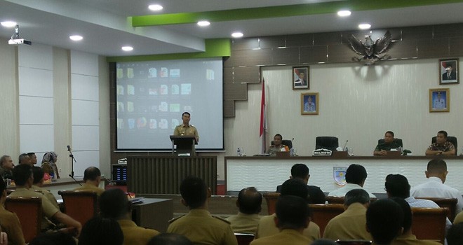 Penandatanganan NPHD dana Pengamanan Pemilukada, MoU Binlat serta Rakor Pemilukada.