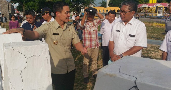 Gubernur Jambi melihat revitalisasi tugu juang Jambi yang dianggarkan melalui APBD Provinsi Jambi sebera Rp 2,5 M. 