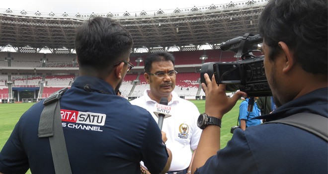 SAH Saat kunjungan pengawasan ke Stadion Utama Senayan Jakarta