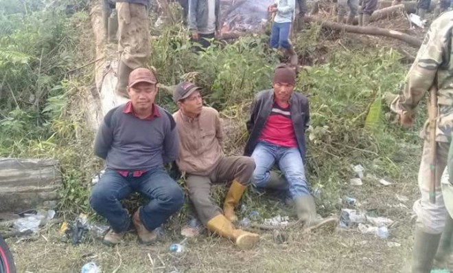 Azhari cs saat diamankan di lokasi TNKS.