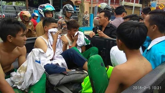 Siswa yang tawuran diamankan tadi siang (4/2)