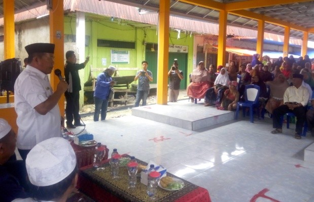 Bupati Al Haris saat meresmikan Pasar Rantau Panjang Jumat (9/2)