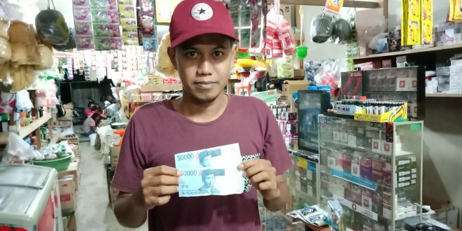 Uang Palsu Pecahan Rp50 Ribu Beredar di Teluk Majelis.