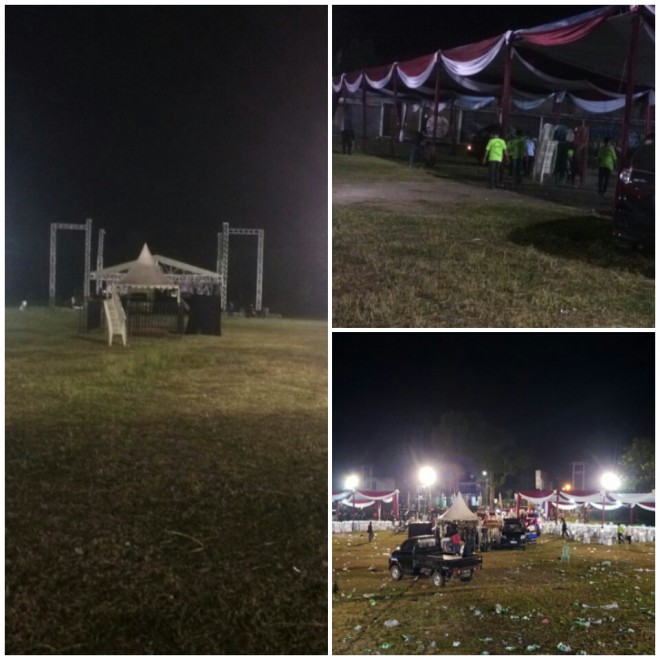 Lokasi acara yang sebelumnya dipenuhi sampah langsung dibersihkan oleh panitia Pengkuhan Pujakusuma