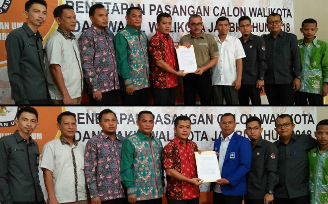KPU Resmi Tetapkan Paslon yang Bertarung di Pilwako Jambi 2018.