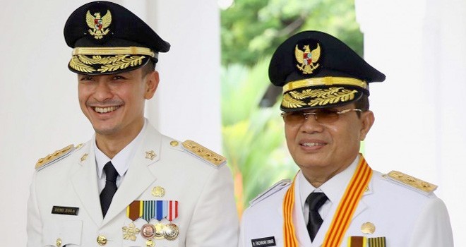 Gubernur dan Wakil Gubernur Jambi Zumi Zola Zulkifli dan Fachrori Umar.