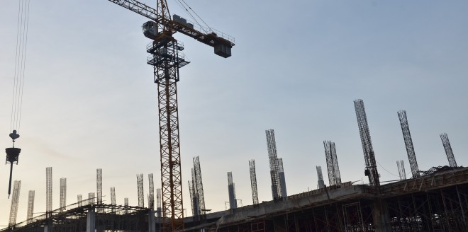 Kondisi bangunan JCC di Simpang Kawat tiga minggu lalu. Sejak dibangun belasan rumah retak.   