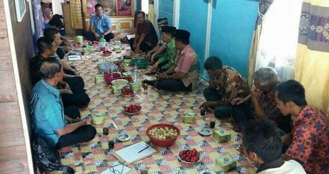 Kunjungan H Bakri di Desa Pulau Raman.