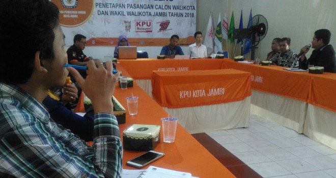 Komisi Pemilihan Umum (KPU) Kota Jambi menggelar rapat koordinasi bersama  Panitia Pemungutan Suara (PPS), Selasa (20/2) kemarin.   