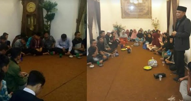 Pemuda Koto Petai Sambangi Posko Kerinci Hebat.