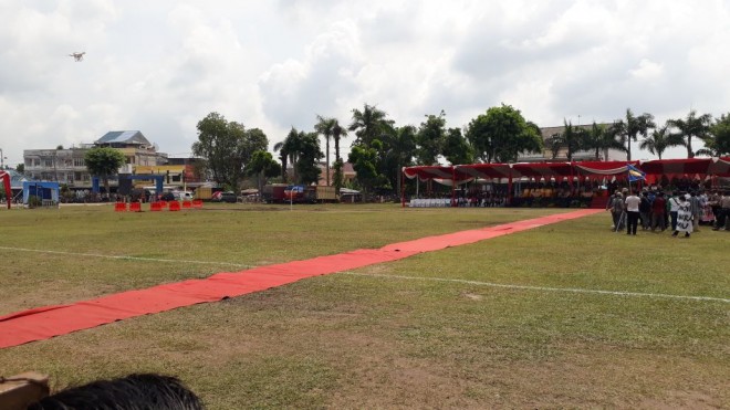 Lokasi tempat peledakan bom di Polresta Jambi