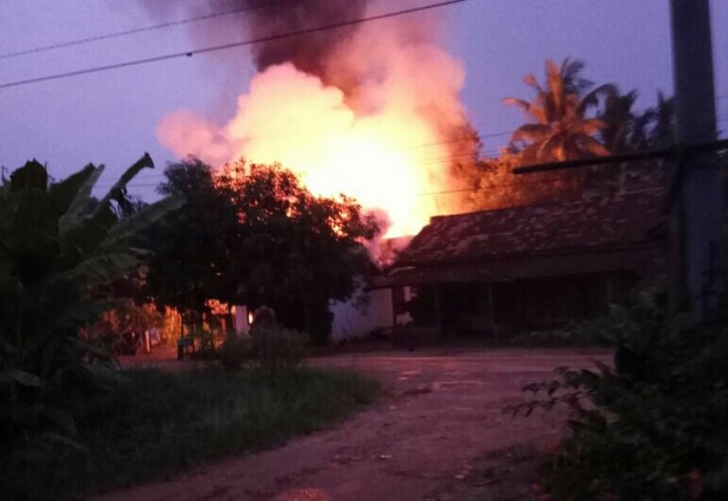 Rumah Samsu Alam warga RT 03 desa kebon IX Kecamatan Sungai Gelam