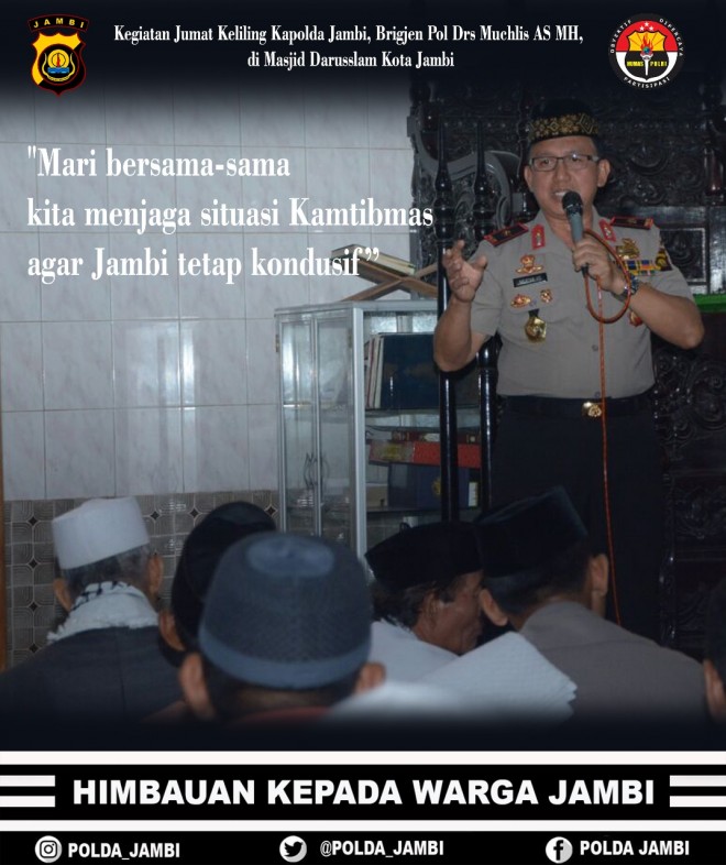 kegiatan Jumling, Kapolda Jambi Brigjen Pol Muchlis AS