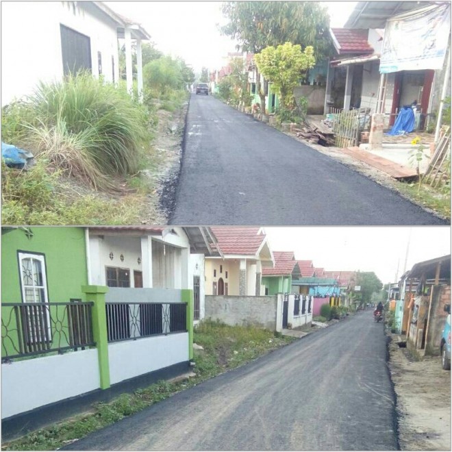 Penampakan ruas jalan di Kelurahan Eka Jaya