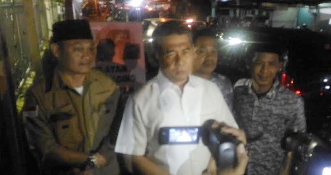 calon Walikota Jambi Jambi, Sy Fasha saat diwawancarai awak media.