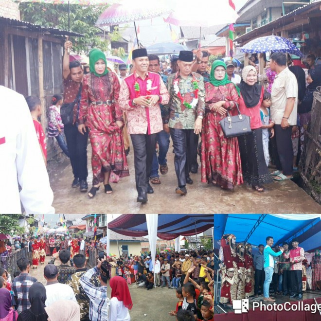 Pasangan calon nomor urut tiga kembali disambut secara hangat dan antusias oleh warga.