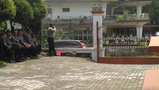 PN Tipikor Jambi Dijaga Ketat Aparat Kepolisian.