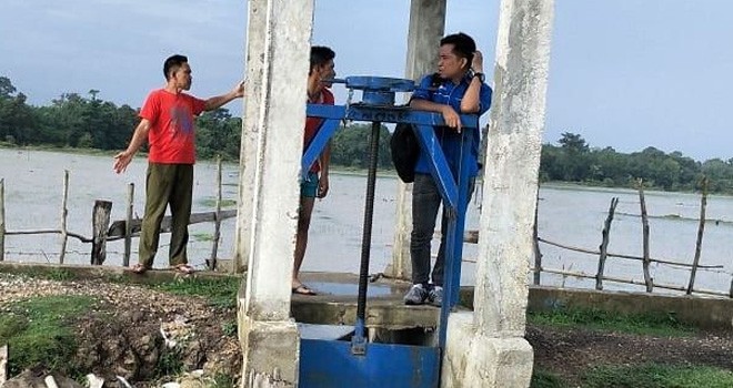 Salah satu sawah terluas yang menikmati air dari saluran P3-TGAI