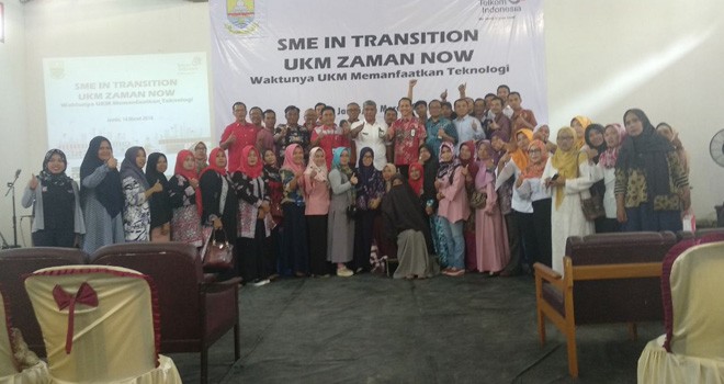 Telkom Jambi mengadakan kegiatan SME IN Transition UKM Zaman Now kemarin.