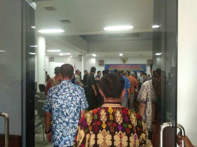 Ruangan pertemuan anggota dewan Batanghari dengan KPK