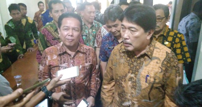 Adliansyah (Coki) koordinator KPK saat dikonfirmasi usai pertemuan bersama seluruh kepala OPD, Kamis (22/03).