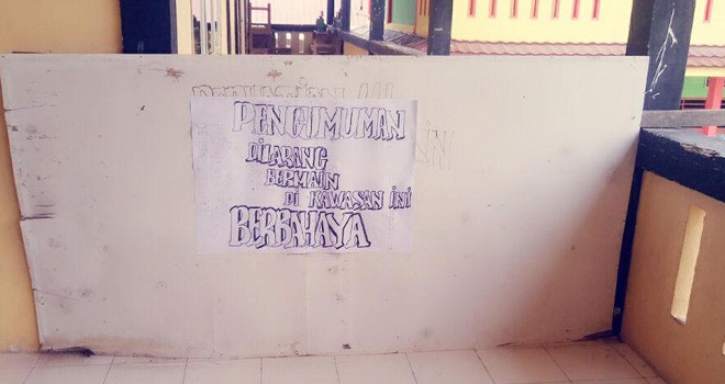 Ruangan Belajar SDN 24/V Tungkal Nyaris Ambruk.