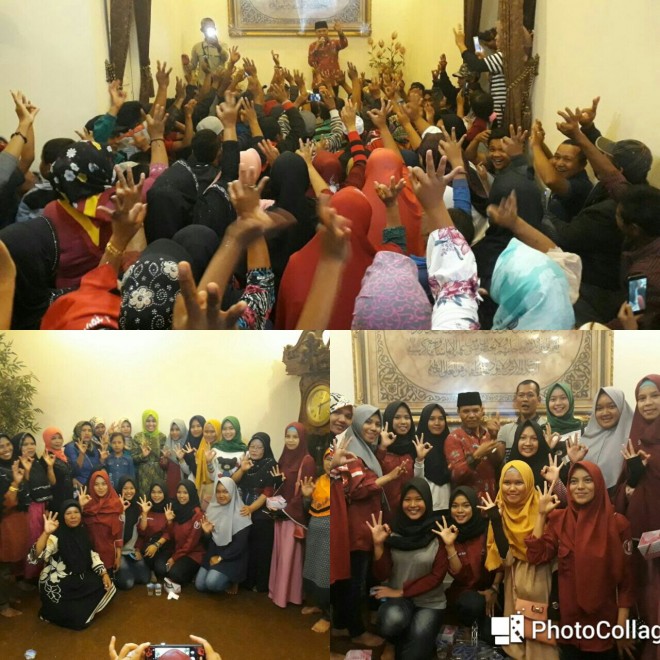 Ratusan warga mendatangi kediaman pribadi Calon Bupati Kerinci Zainal Abidin 