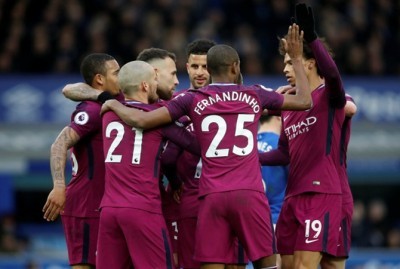 Manchester City menang 3-1 atas Everton. (Reuters)