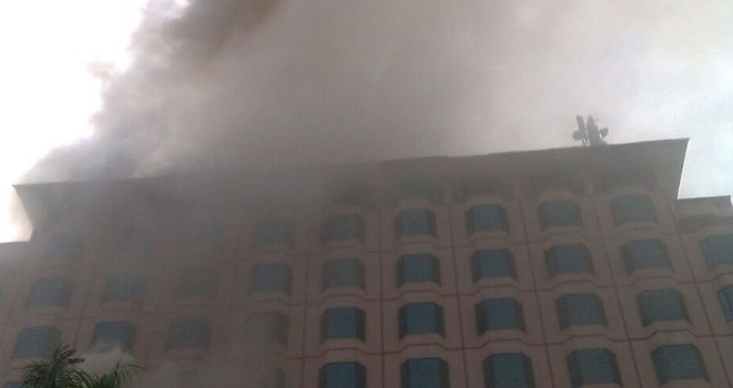 Kebakaran di Novita Hotel.