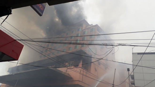 Kebakaran di Hotel Novita beberapa waktu lalu