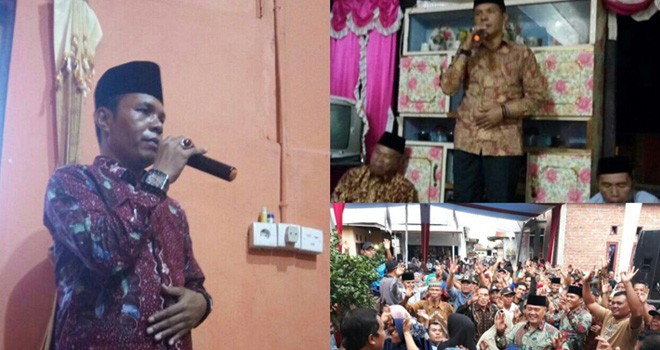 Sosialisasi pasangan calon Bupati dan Wakil Bupati Kerinci nomor urut 3, Zainal Abidin dan Arsal Apri.