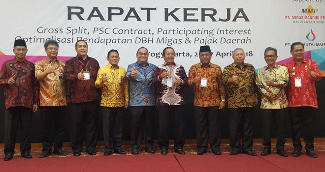 Rapat Kerja Asosiasi Daerah Penghasil Migas (ADPM) di Hotel Grand Inna Malioboro Yogyakarta, Kamis (26/4) lalu.