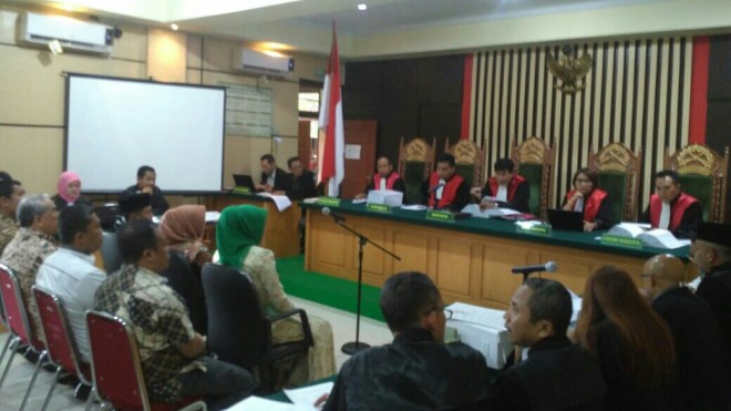 Sidang kasus uang ketok palu pengesahan RAPBD Provinsi Jambi 2018.